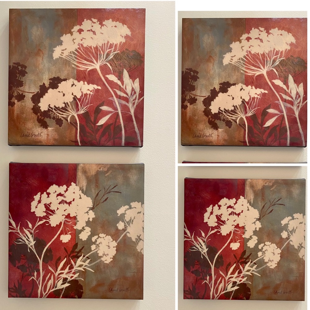 Two piece canvas wall art set